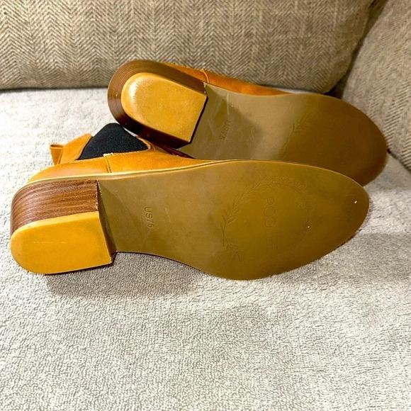 ROOLEE Women Tan Ankle Booties/Chelsea Boots Shoes Size 7.5 - Picture 6 of 6
